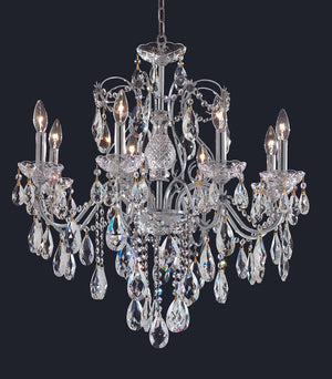 Elegant Lighting - 2016D26C/RC - Eight Light Chandelier - St. Francis - Chrome