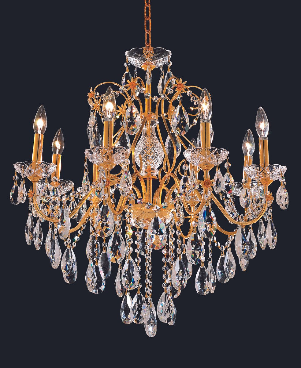 Elegant Lighting - 2016D26G/RC - Eight Light Chandelier - St. Francis - Gold