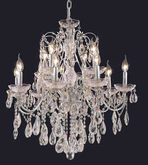 Elegant Lighting - 2016D28C/RC - 12 Light Chandelier - St. Francis - Chrome