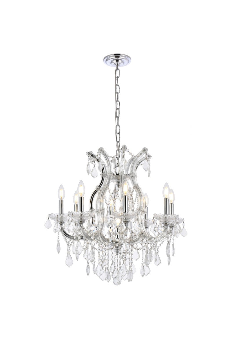 Elegant Lighting - 2800D26C/RC - Nine Light Chandelier - Maria Theresa - Chrome