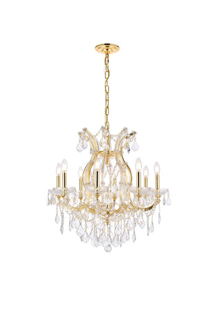 Elegant Lighting - 2800D26G/RC - Nine Light Chandelier - Maria Theresa - Gold