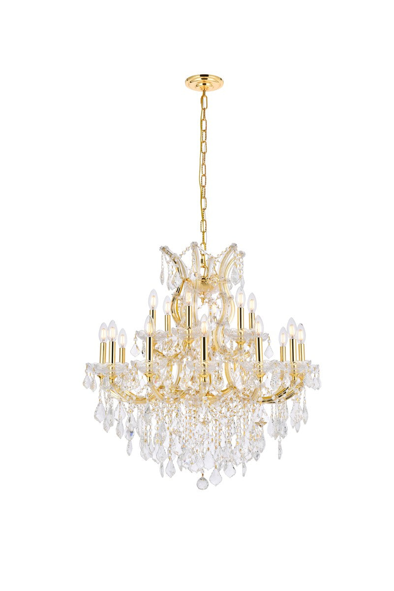 Elegant Lighting - 2800D30G/RC - 19 light Chandelier - Maria Theresa - Gold