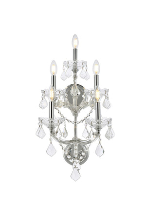 Elegant Lighting - 2800W5C/RC - Five Light Wall Sconce - Maria Theresa - Chrome