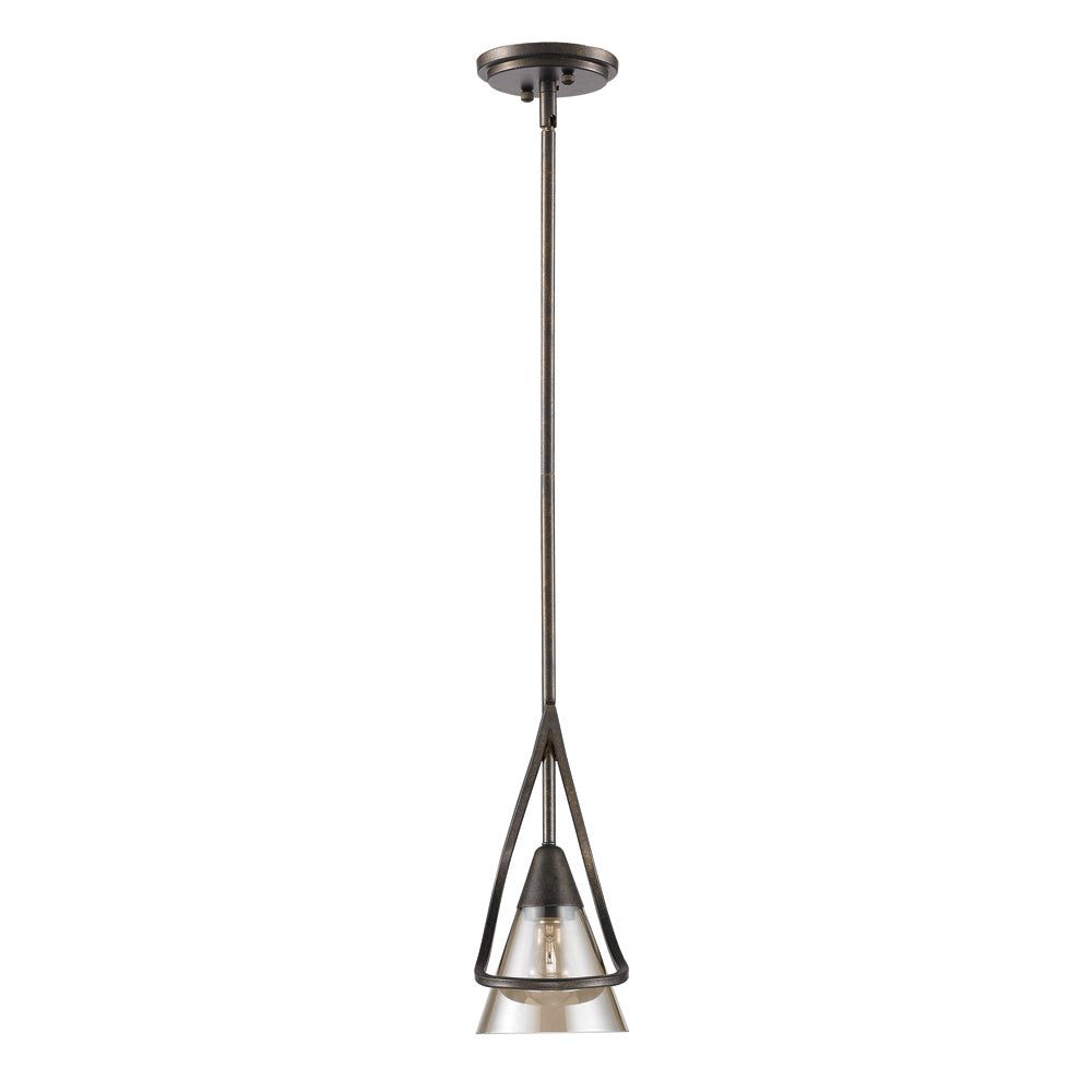 Golden - 1648-M1L BUS - One Light Mini Pendant - Olympia - Burnt Sienna