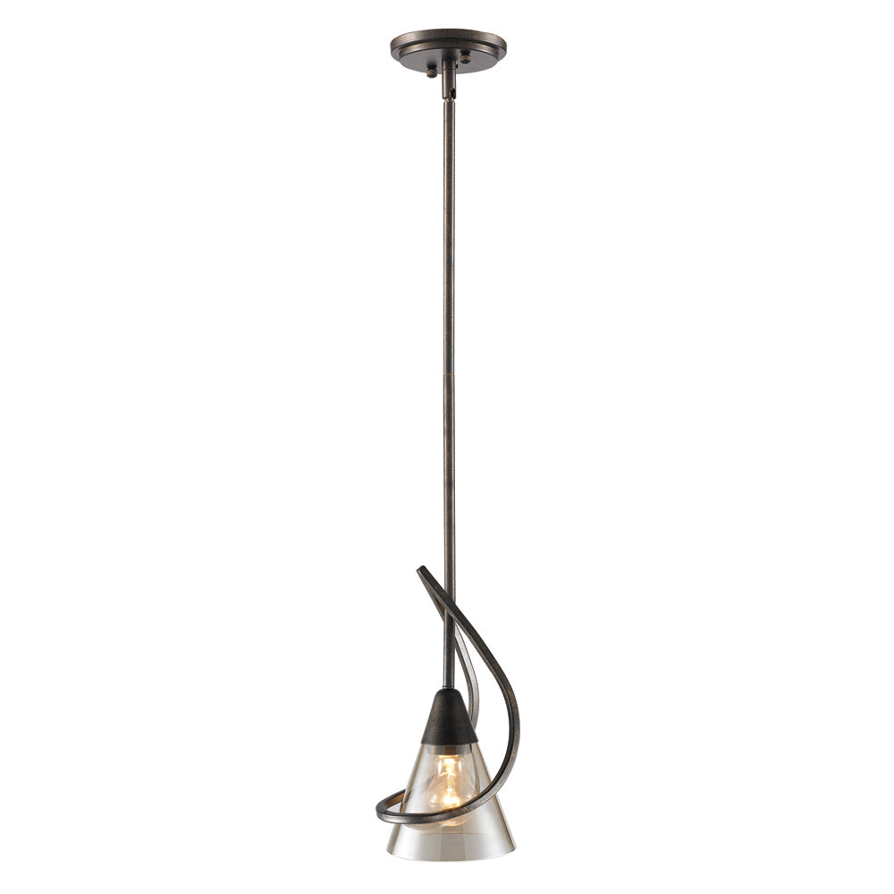 Golden - 1648-M1L BUS - One Light Mini Pendant - Olympia - Burnt Sienna