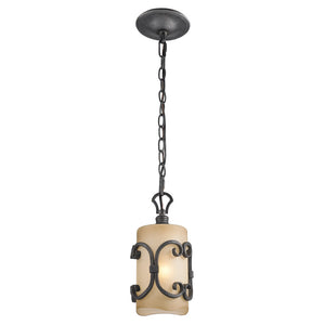 Golden - 1821-M1L BI - One Light Mini Pendant - Madera BI - Black Iron