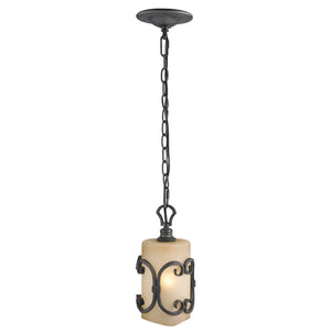 Golden - 1821-M1L BI - One Light Mini Pendant - Madera BI - Black Iron