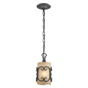 Golden - 1821-M1L BI - One Light Mini Pendant - Madera BI - Black Iron