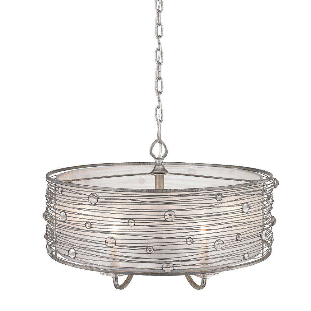 Golden - 1993-5 PS - Five Light Chandelier - Joia - Peruvian Silver