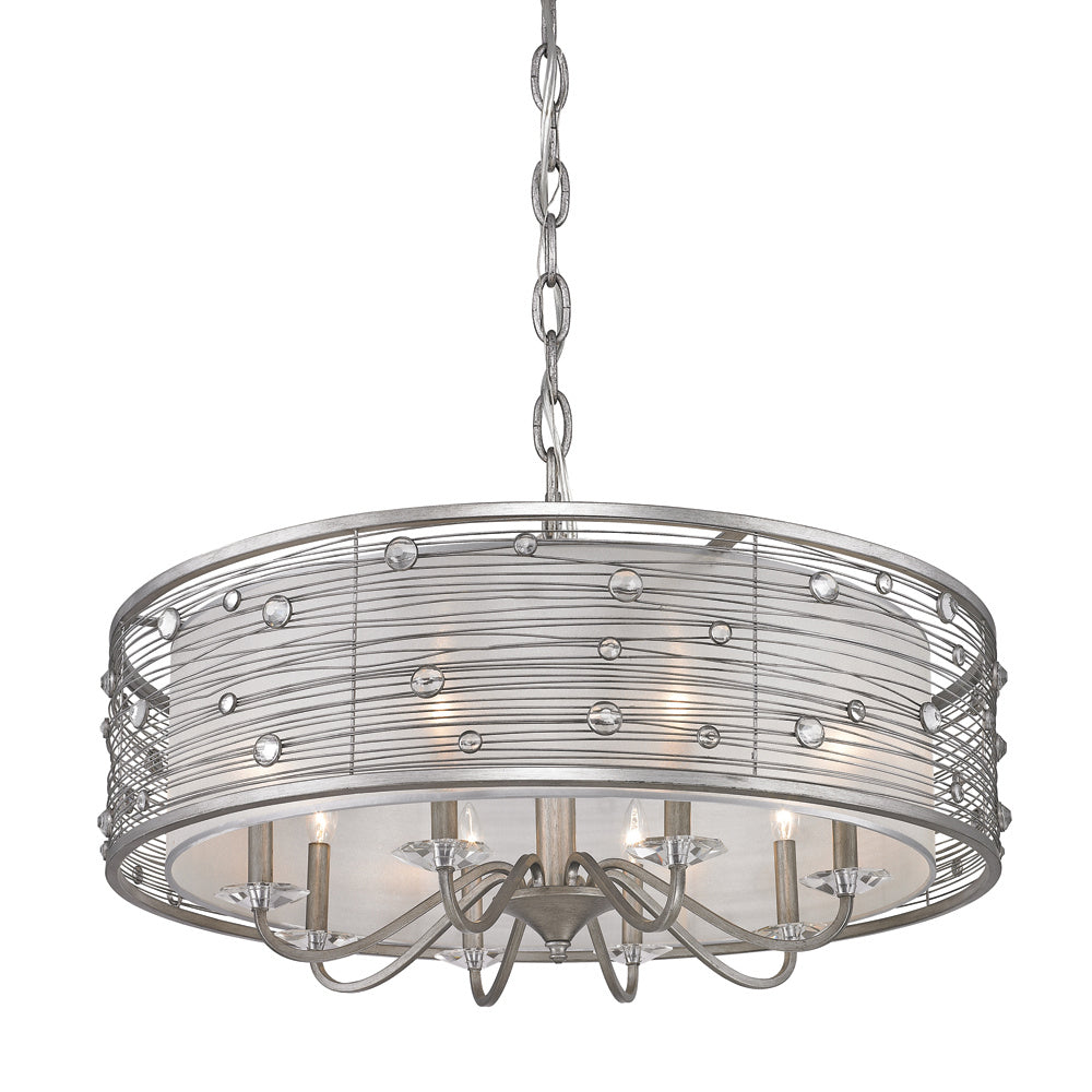 Golden - 1993-8 PS - Eight Light Chandelier - Joia - Peruvian Silver