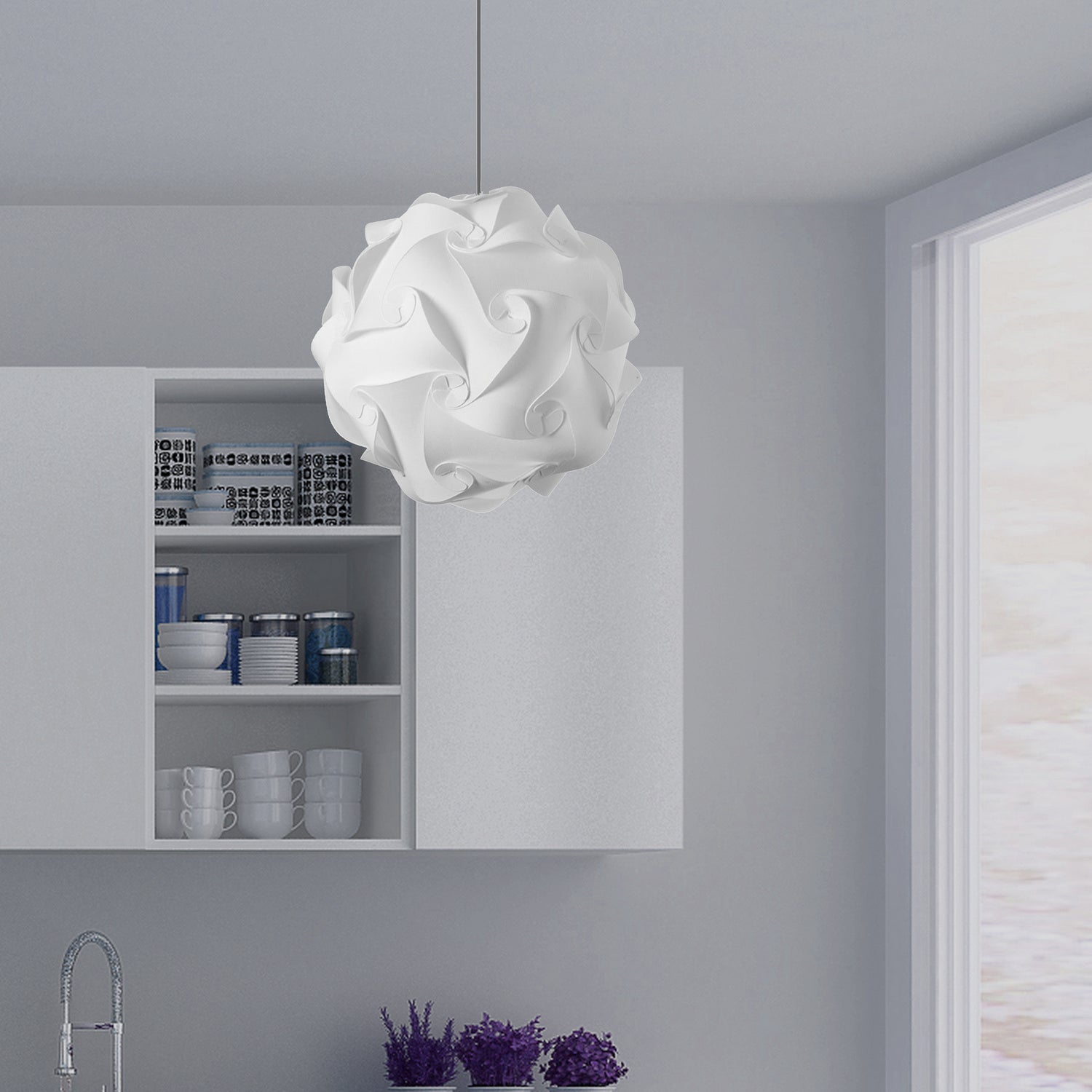 Dainolite Ltd - DBL-M-790 - One Light Pendant - Globus - White