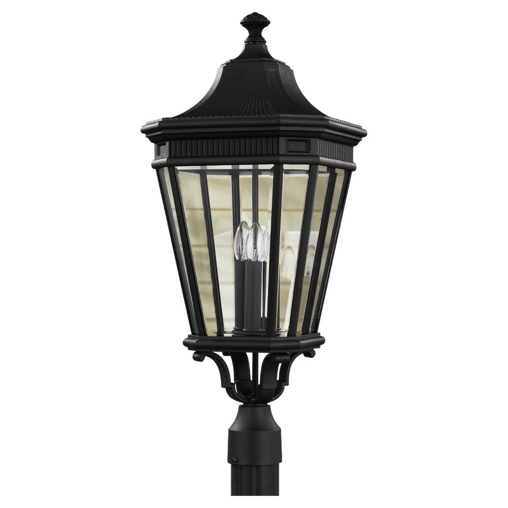 Generation Lighting. - OL5408BK - Three Light Outdoor Fixture - Cotswold Lane - Black