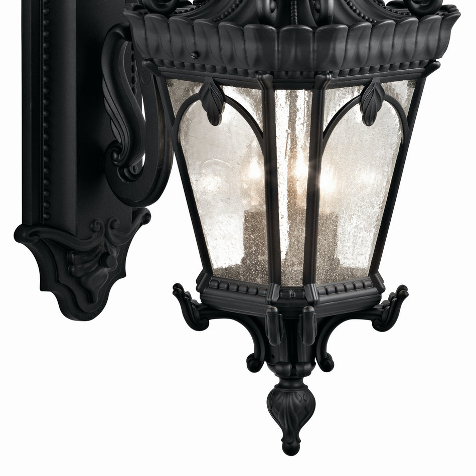 Kichler - 9358BKT - Three Light Outdoor Wall Mount - Tournai - Textured Black
