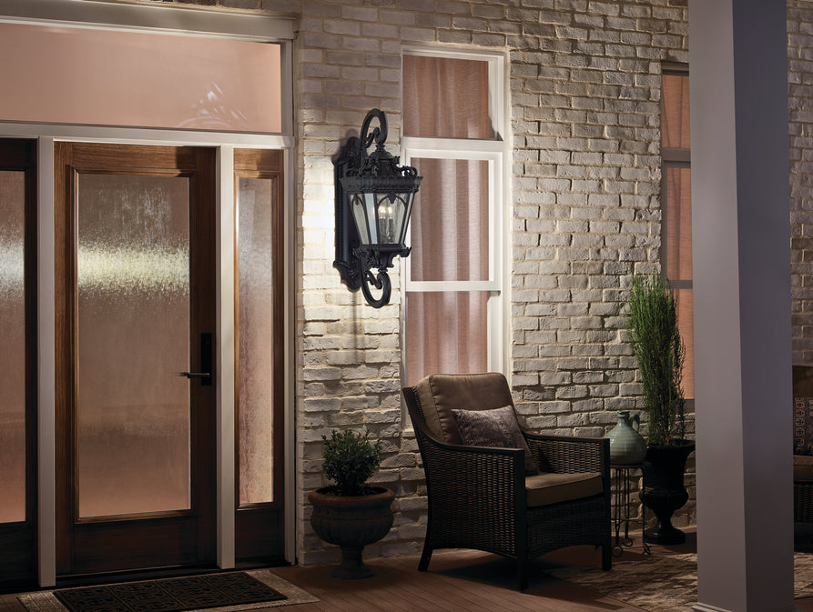 Kichler - 9359BKT - Four Light Outdoor Wall Mount - Tournai - Textured Black