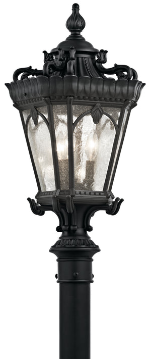 Kichler - 9558BKT - Three Light Outdoor Post Mount - Tournai - Textured Black