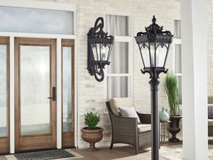 Kichler - 9559BKT - Four Light Outdoor Post Mount - Tournai - Textured Black