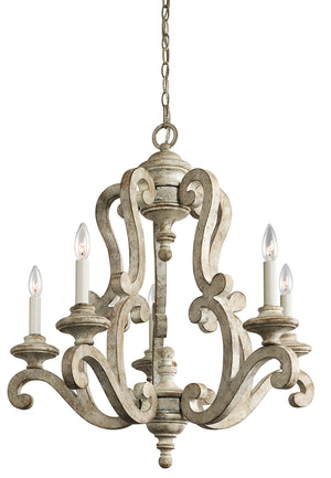 Kichler - 43256DAW - Five Light Chandelier - Hayman Bay - Distressed Antique White