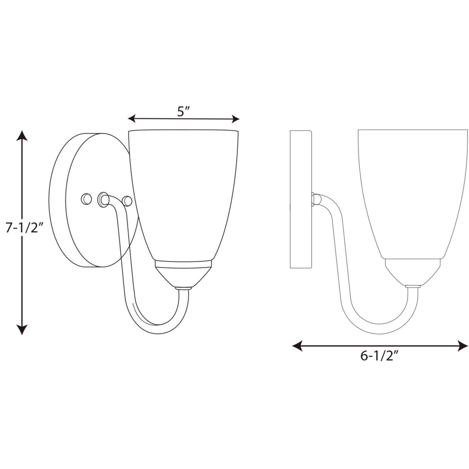 Progress Lighting - P2706-15 - One Light Bath - Gather - Polished Chrome