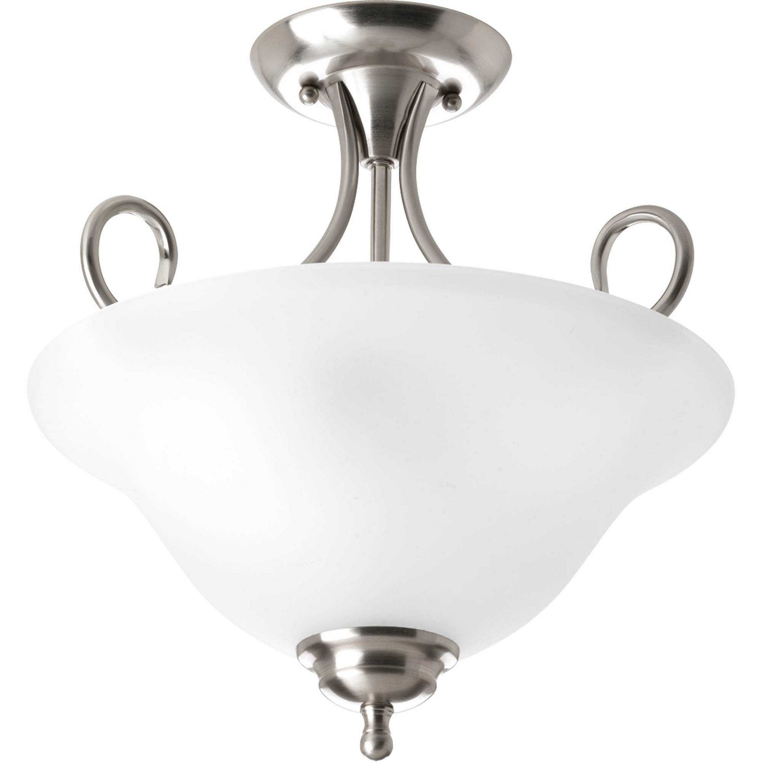 Progress Lighting - P3460-09ET - Two Light Semi-Flush Mount - Melon - Brushed Nickel