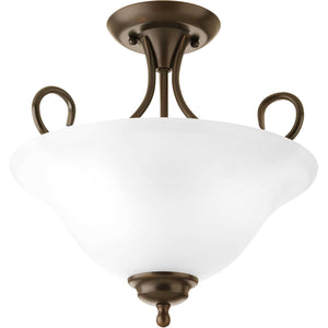 Progress Lighting - P3460-20ET - Two Light Semi-Flush Mount - Melon - Antique Bronze