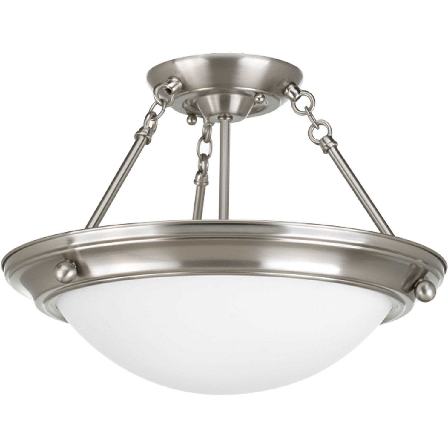 Progress Lighting - P3567-09 - Two Light Semi-Flush Mount - Eclipse - Brushed Nickel