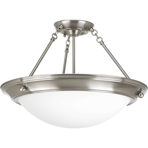 Progress Lighting - P3569-09 - Three Light Semi-Flush Mount - Eclipse - Brushed Nickel