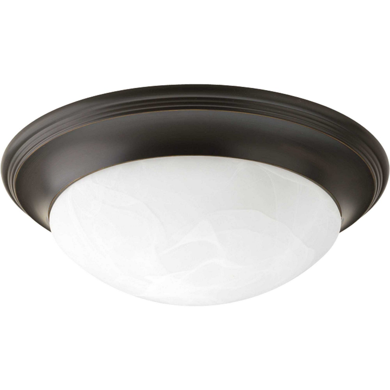 Progress Lighting - P3688-20 - One Light Flush Mount - Alabaster Glass - Antique Bronze