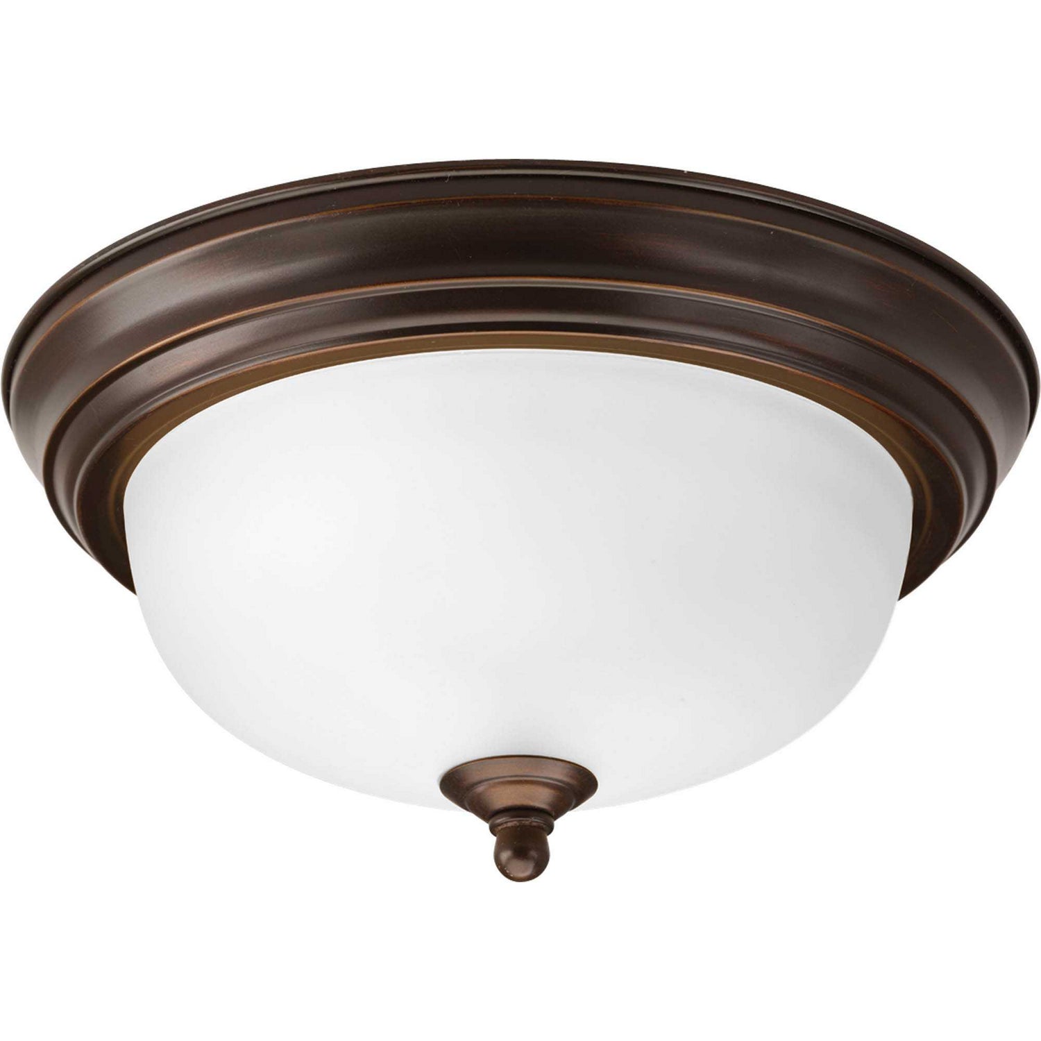 Progress Lighting - P3924-20ET - One Light Flush Mount - Dome Glass - Etched - Antique Bronze