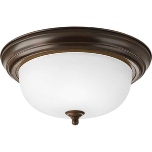 Progress Lighting - P3925-20ET - Two Light Flush Mount - Dome Glass - Etched - Antique Bronze