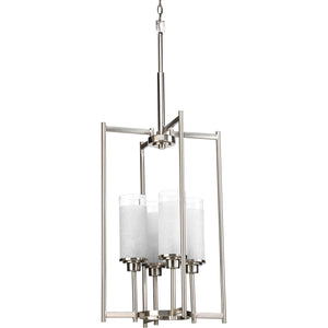 Progress Lighting - P3977-09 - Four Light Foyer Pendant - Alexa - Brushed Nickel