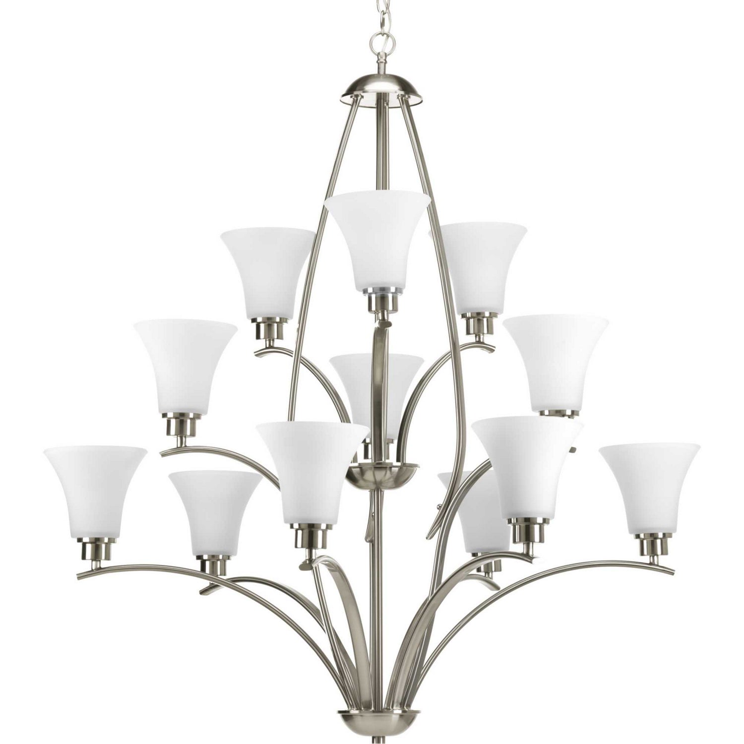 Progress Lighting - P4497-09 - 12 Light Chandelier - Joy - Brushed Nickel