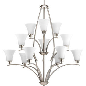 Progress Lighting - P4497-09 - 12 Light Chandelier - Joy - Brushed Nickel