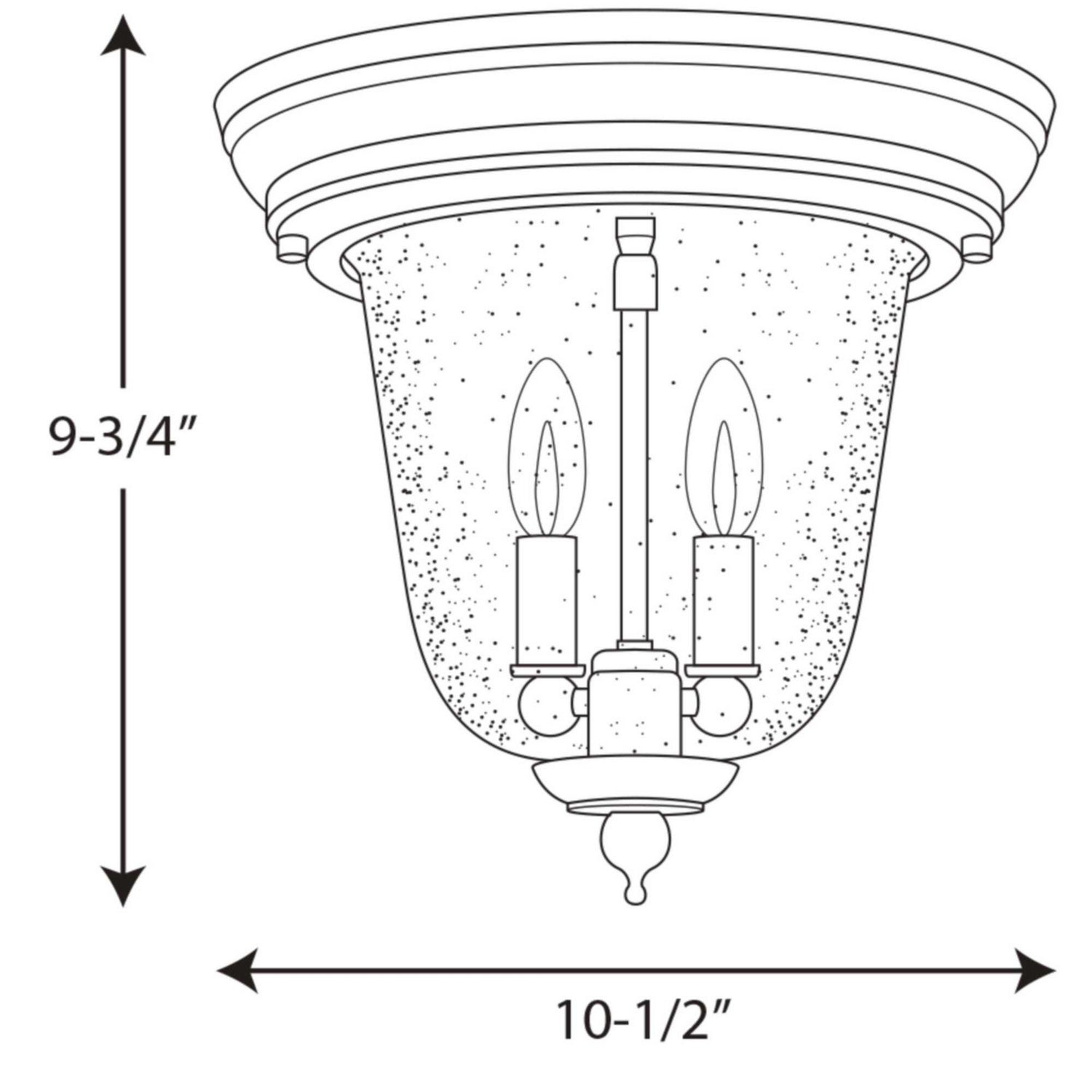 Progress Lighting - P5562-20 - Two Light Close to Ceiling - Ashmore - Antique Bronze