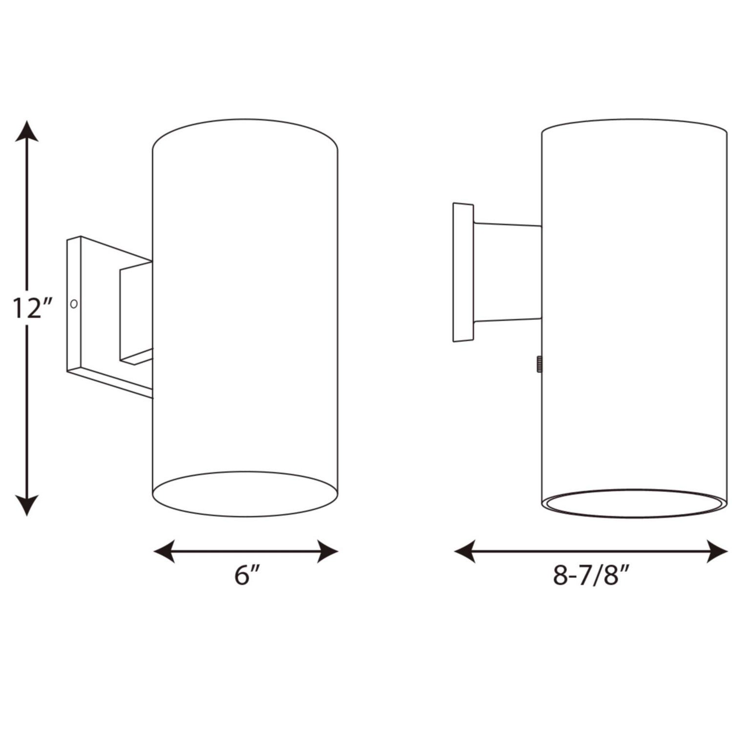 Progress Lighting - P5641-30 - One Light Wall Lantern - Cylinder - White