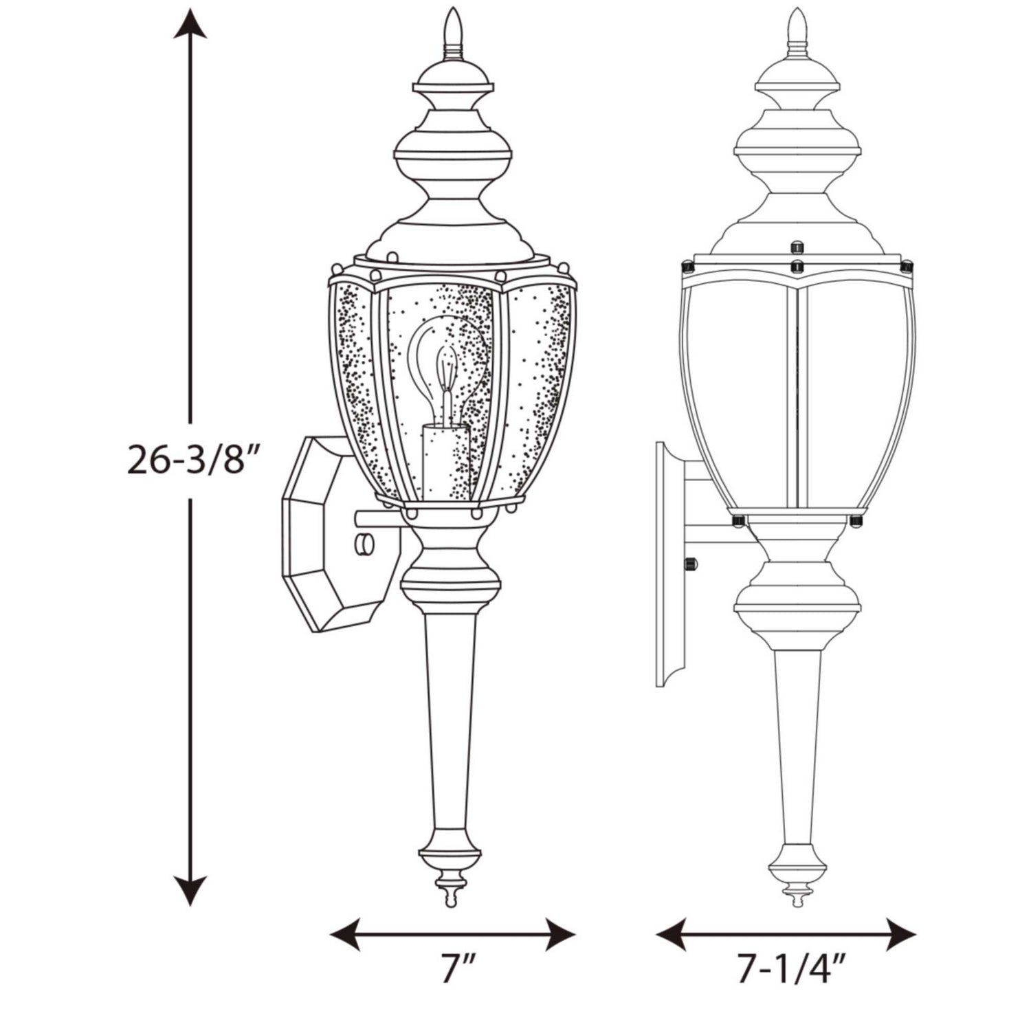 Progress Lighting - P5767-20 - One Light Wall Lantern - Roman Coach - Antique Bronze