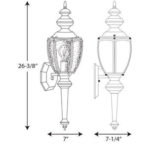 Progress Lighting - P5767-20 - One Light Wall Lantern - Roman Coach - Antique Bronze