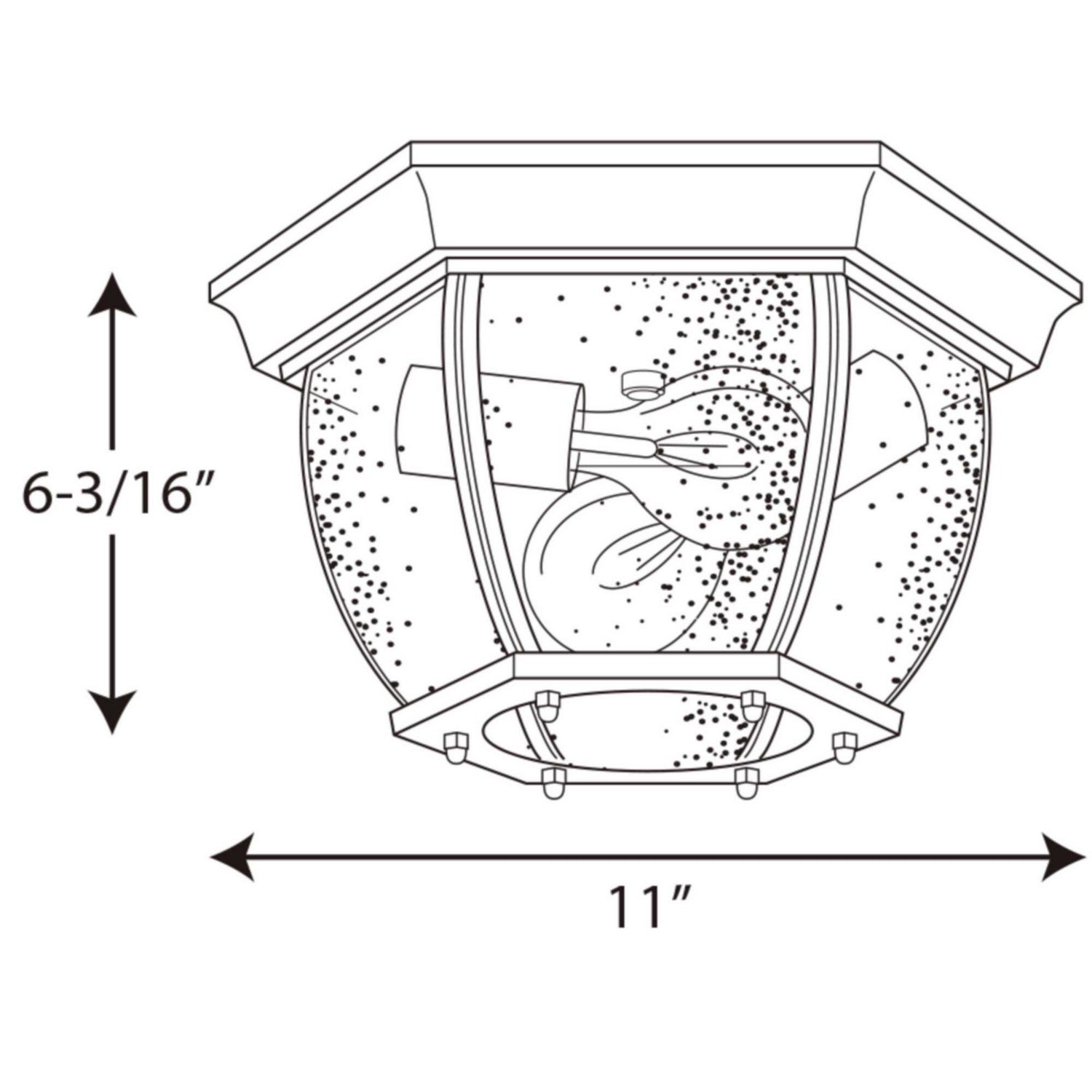 Progress Lighting - P6019-31 - Two Light Flush Mount - Roman Coach - Black