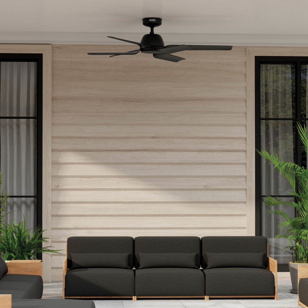 Hunter - 50430 - 52" Ceiling Fan - AirStack - Flat Matte Black