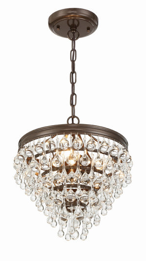 Crystorama - 130-VZ - Three Light Mini Chandelier - Calypso - Vibrant Bronze