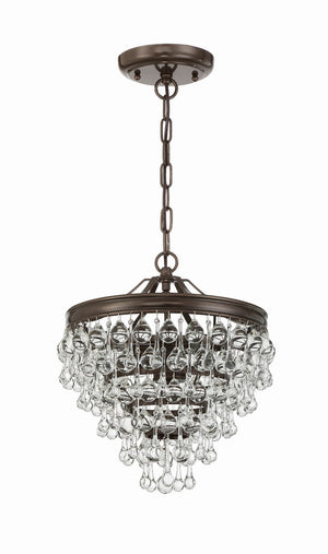 Crystorama - 130-VZ - Three Light Mini Chandelier - Calypso - Vibrant Bronze