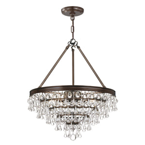 Crystorama - 136-VZ - Six Light Chandelier - Calypso - Vibrant Bronze