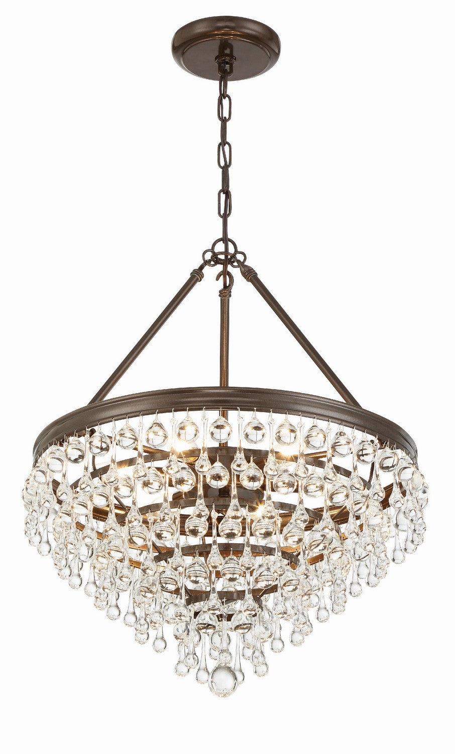 Crystorama - 136-VZ - Six Light Chandelier - Calypso - Vibrant Bronze