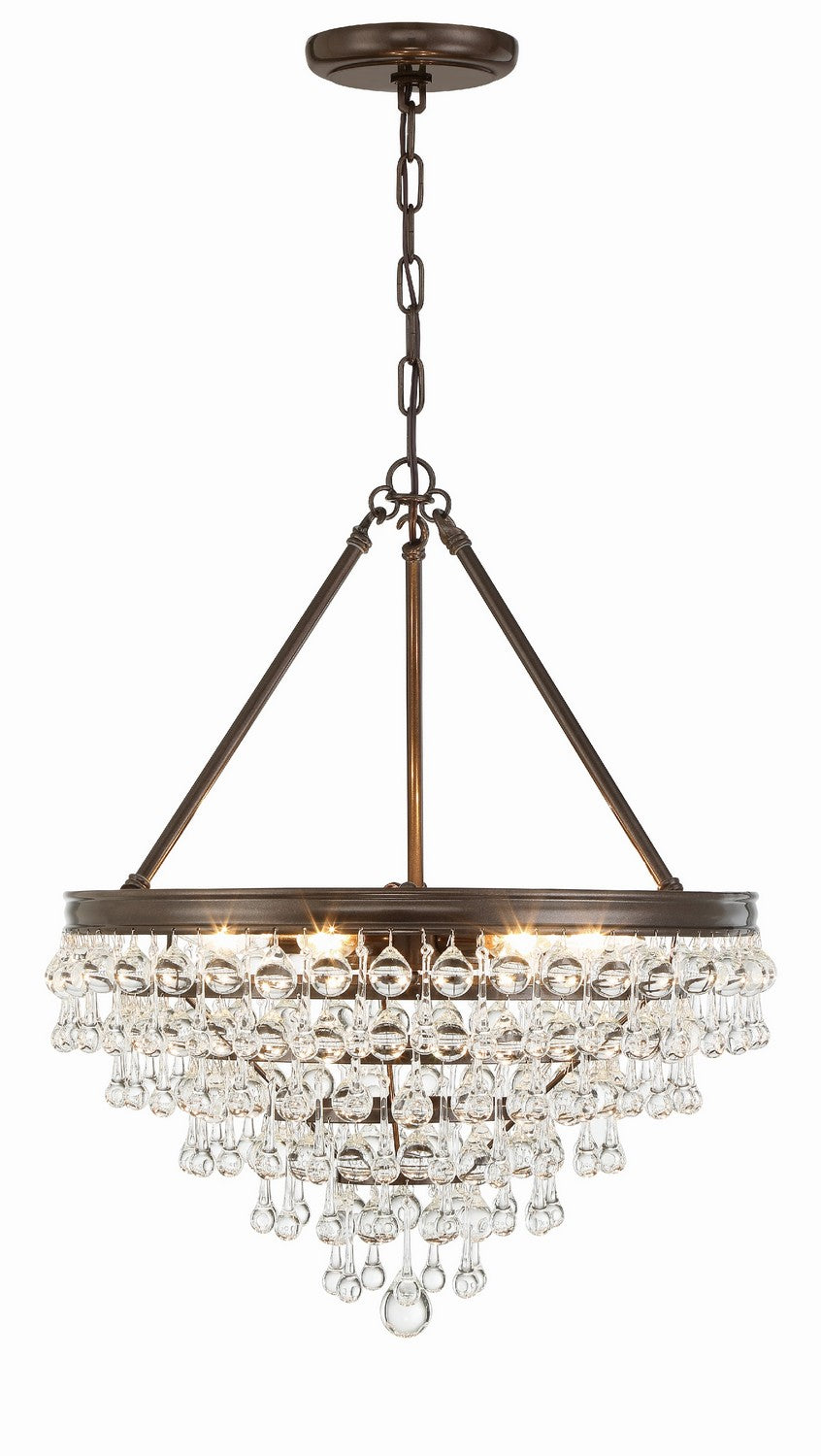 Crystorama - 136-VZ - Six Light Chandelier - Calypso - Vibrant Bronze