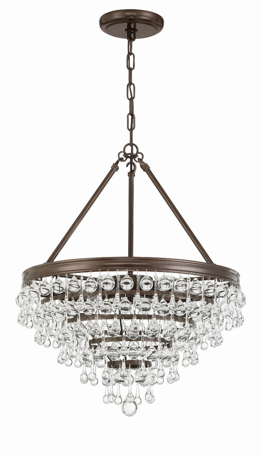 Crystorama - 136-VZ - Six Light Chandelier - Calypso - Vibrant Bronze