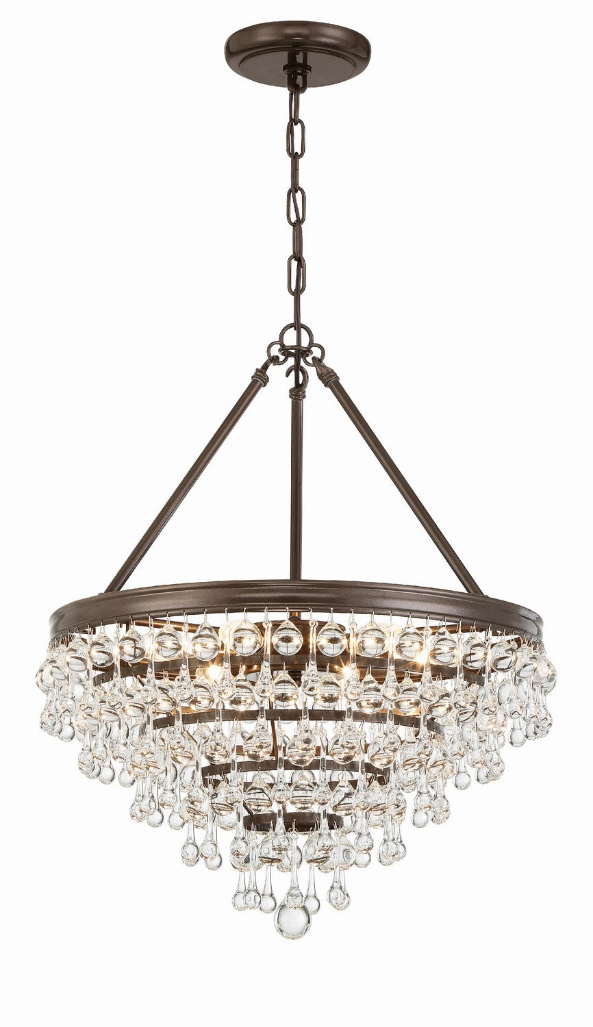 Crystorama - 136-VZ - Six Light Chandelier - Calypso - Vibrant Bronze