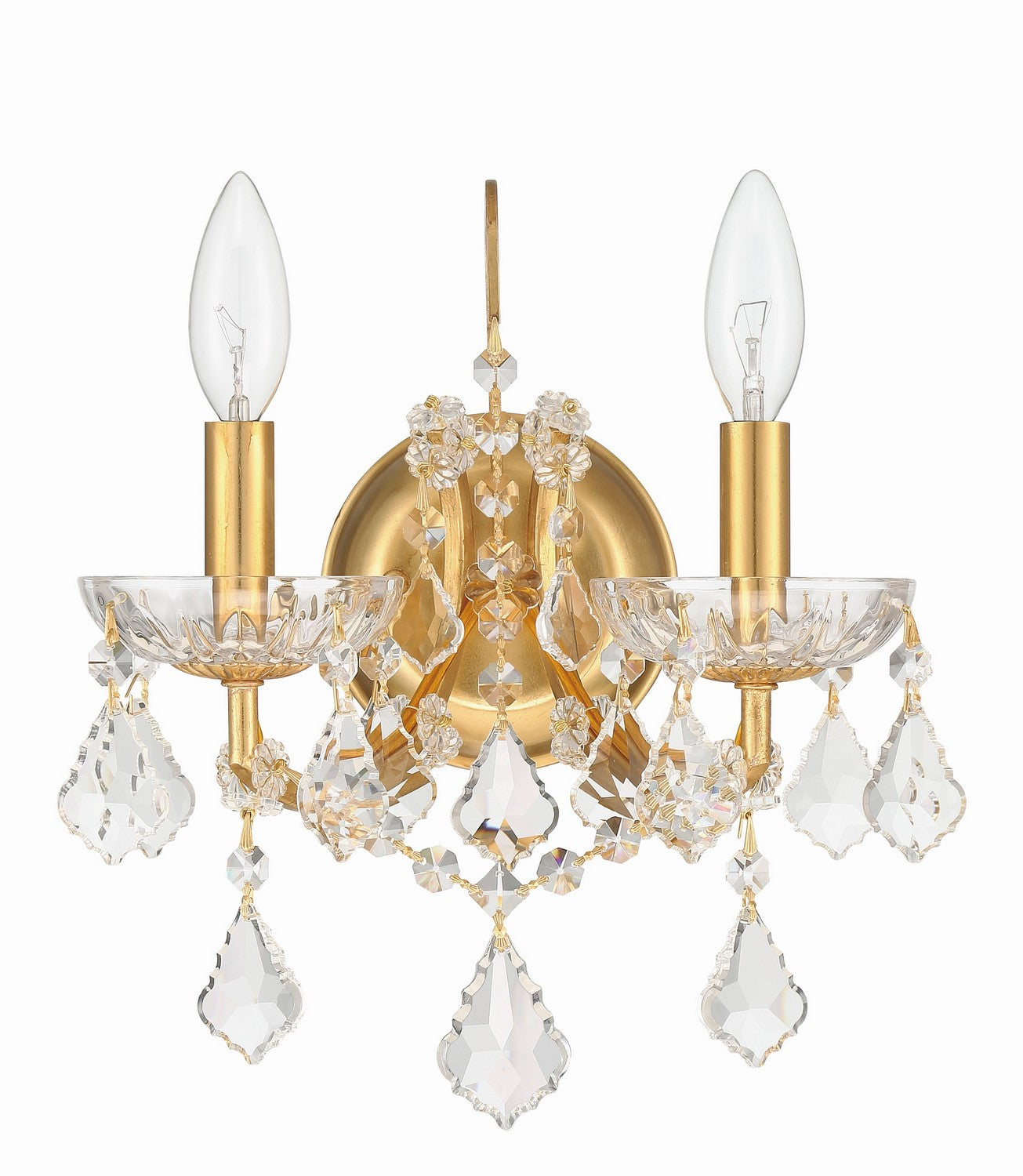 Crystorama - 4452-GA-CL-MWP - Two Light Wall Sconce - Filmore - Antique Gold