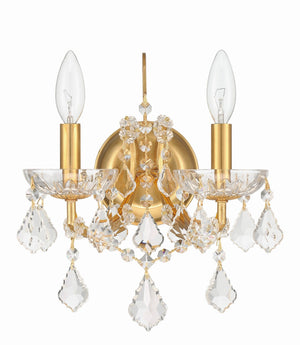 Crystorama - 4452-GA-CL-MWP - Two Light Wall Sconce - Filmore - Antique Gold