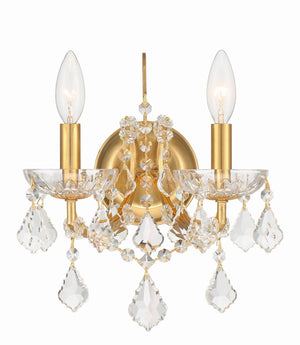 Crystorama - 4452-GA-CL-MWP - Two Light Wall Sconce - Filmore - Antique Gold