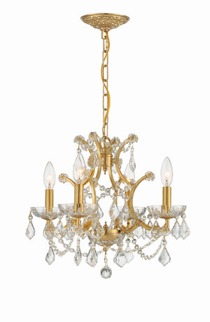 Crystorama - 4454-GA-CL-S - Four Light Mini Chandelier - Filmore - Antique Gold