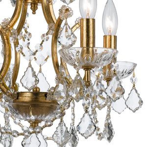 Crystorama - 4454-GA-CL-SAQ - Four Light Mini Chandelier - Filmore - Antique Gold